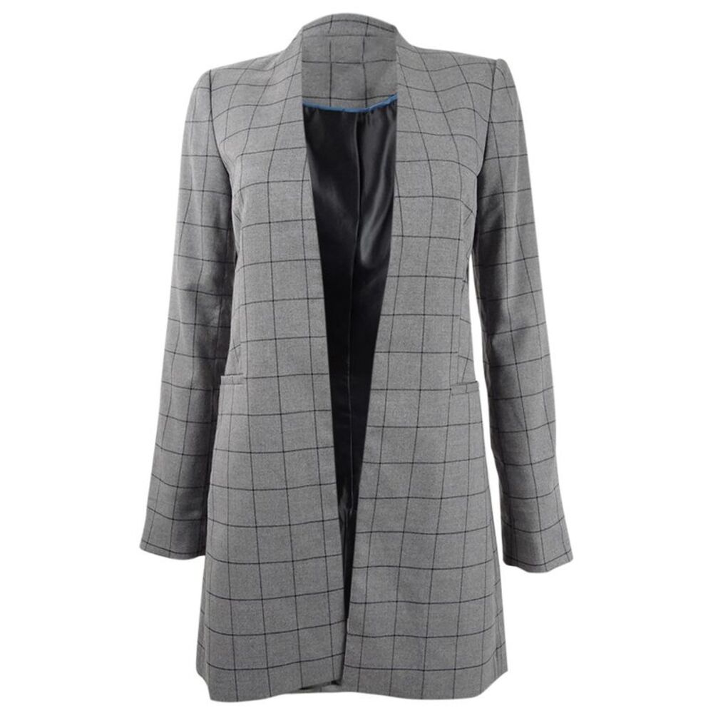 Calvin Klein Gray Plaid Blazer